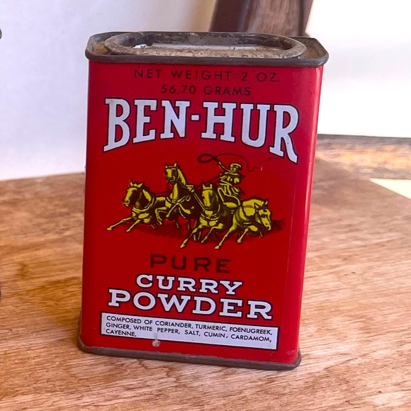 BEN-HUR SPICE TINS Vintage 1940’s-1950’s Partially Full 2 Ounce Horses Charming! - Picture 8 of 10